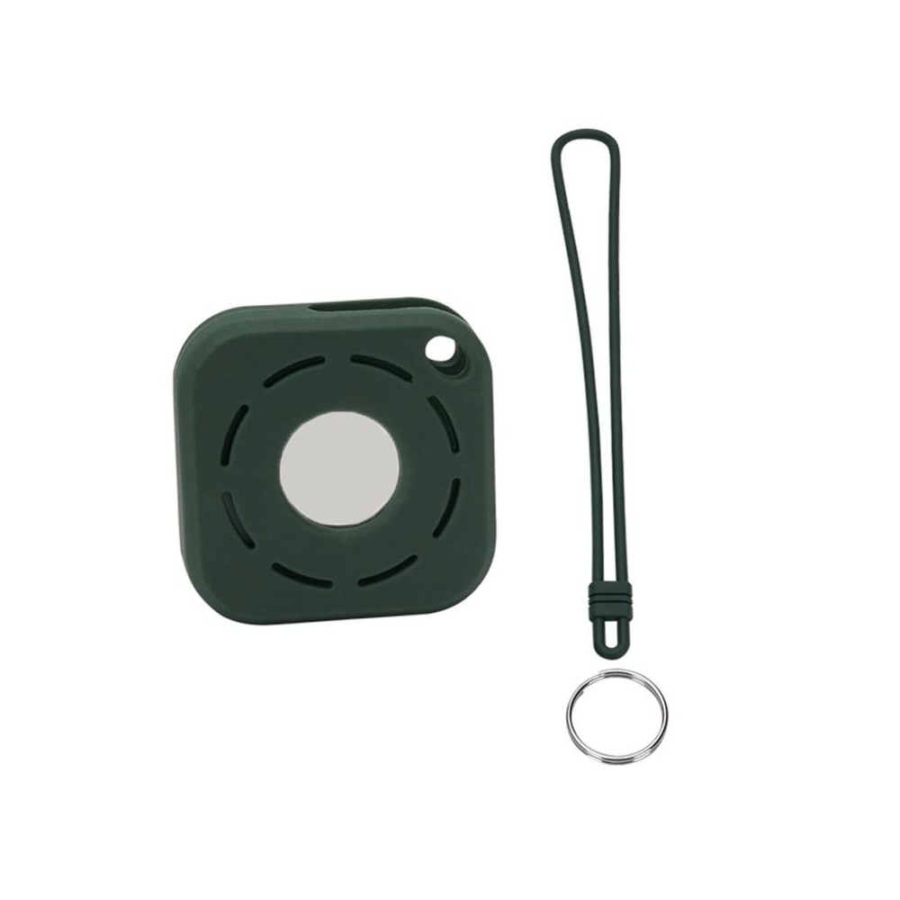 Tracker Anti-Lost Silicone Case For Airtag, Color: Ink Green+Lanyard+Key Ring