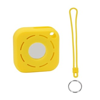 Tracker Anti-Lost Silicone Case For Airtag, Color: Yellow+Lanyard+Key Ring