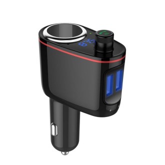 S-06 Bluetooth Multifunctional Car Cigarette Lighter 100W One for Two High Power Charger