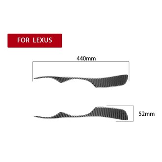 2 PCS / Set Carbon Fiber Car Lamp Eyebrow Decorative Sticker for Lexus IS300/IS200/RS200/ALTezza 1998-2005, Drop Glue Version