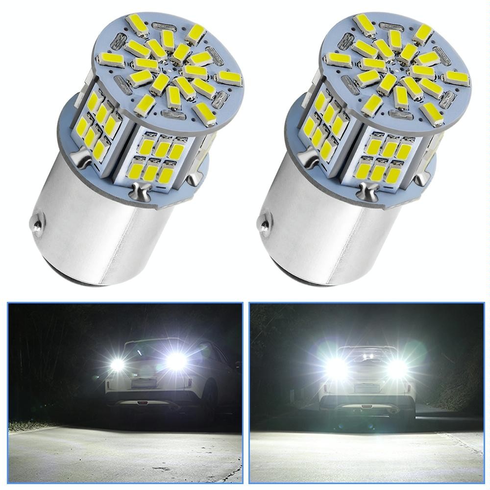 1 Pair E0052 9-14V 1156-54SMD-2835 6000K 1080LM White Light Car Decoding Turn Signal Reversing Light