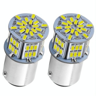 1 Pair E0052 9-14V 1156-54SMD-2835 6000K 1080LM White Light Car Decoding Turn Signal Reversing Light