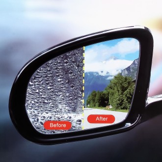 For Morris Garages GS Car PET Rearview Mirror Protective Window Clear Anti-fog Waterproof Rain Shield Film