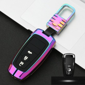 Car Luminous All-inclusive Zinc Alloy Key Protective Case Key Shell for Ford G Style Smart 3-button (Colour)