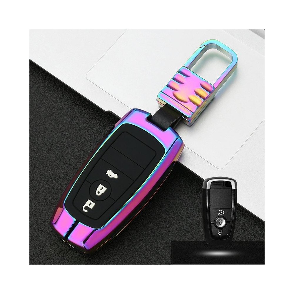 Car Luminous All-inclusive Zinc Alloy Key Protective Case Key Shell for Ford G Style Smart 3-button (Colour)