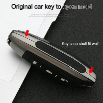 Car Luminous All-inclusive Zinc Alloy Key Protective Case Key Shell for Ford G Style Smart 3-button (Colour)