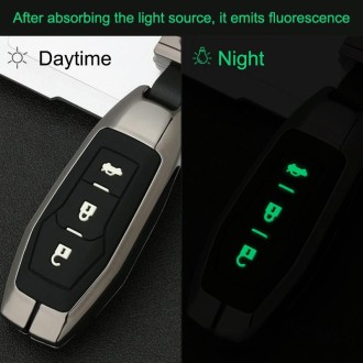 Car Luminous All-inclusive Zinc Alloy Key Protective Case Key Shell for Ford G Style Smart 3-button (Colour)