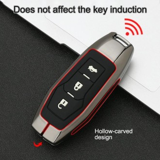 Car Luminous All-inclusive Zinc Alloy Key Protective Case Key Shell for Ford G Style Smart 3-button (Colour)