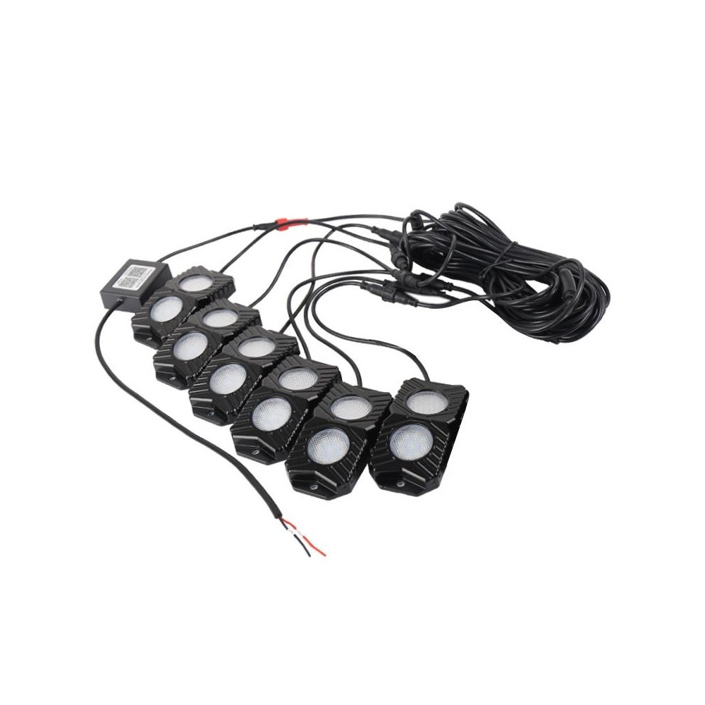 DC12-24V 18/27/36W 6 in 1 Dual-row RGB Mobile Phone Bluetooth APP Control Car Bottom Light / Chassis Light / Yacht Deck Light