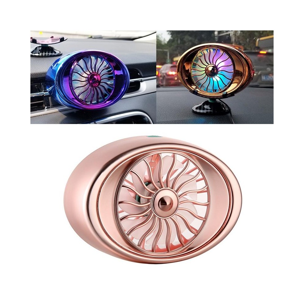 Car Vent Fan Multi-function USB Interface LED Lamp Portable Fan