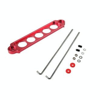 A8681-02 5-hole Car Aluminum Alloy Battery Mounting Bracket(Red)