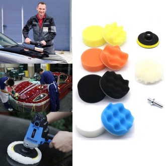 5 Inch 11 In 1 3-7 Inch Car Polishing and Waxing Sponge Plate Sponge Pad Set