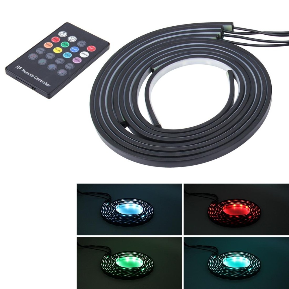 4 in 1 90cm/120cm RGB Colorful Flashing Decorative Chasis Light Sound Control Light Music Rhythm Light with Wireless Remote Cont