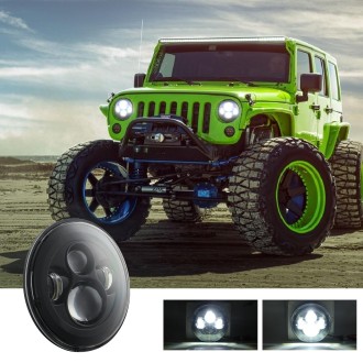 7 inch H4 / H13 DC 9V-30V 4000LM 6000K 40W 7 inch Car Round Shape LED Headlight Lamps for Jeep Wrangler