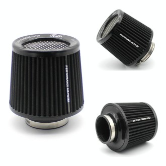 XH-UN077-079 Car High Flow Cold Cone Engine Air Intake Filter, Size:89mm(Black)