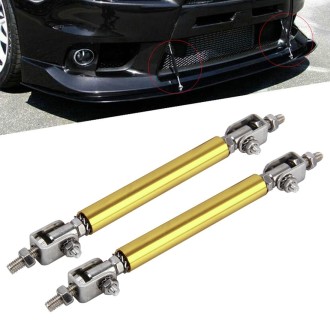 2 PCS Car Modification Large Surrounded By The Rod Telescopic Lever Front and Rear Bars Fixed Front Lip Back Shovel Adjustable S