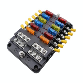 CP-4039 12 Way Fuse Block with 24pcs Fuses and 12pcs Rerminals