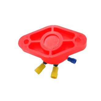 5/16 inch M8 RV Yacht 8-way Terminal Stud with 2pcs M5x20 Screws + Terminals(Red)