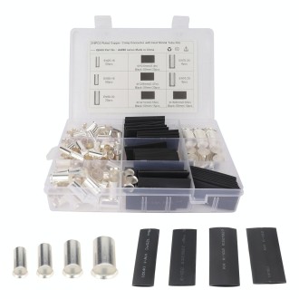 215 PCS 4 Specifications Non Insulated Ferrules Pin Cord End Kit EN Series with Heat Shrink Tube