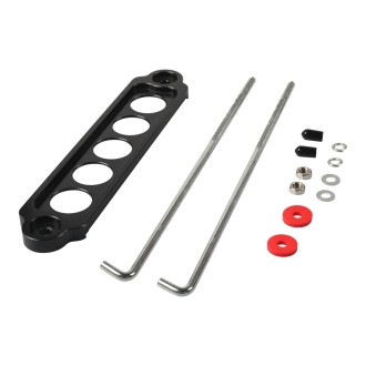 A8681-01 5-hole Car Aluminum Alloy Battery Mounting Bracket(Black)