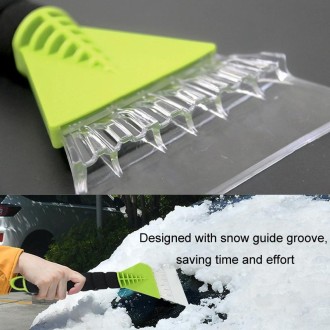 Car De-icer Shovel Multifunctional Frost Scraping Snow Sweeping Brush(Black)