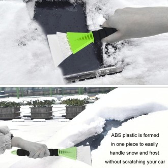 Car De-icer Shovel Multifunctional Frost Scraping Snow Sweeping Brush(Black)