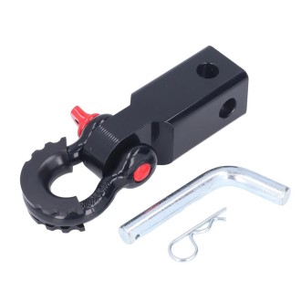 Solid Trailer Arm Off-Road Vehicle Rear Bumper Modified Traction Connector, Color: Black Red