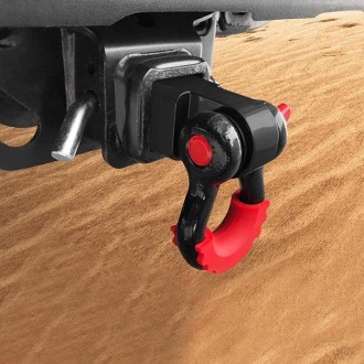 Solid Trailer Arm Off-Road Vehicle Rear Bumper Modified Traction Connector, Color: Black Red