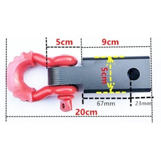 Solid Trailer Arm Off-Road Vehicle Rear Bumper Modified Traction Connector, Color: Black Red