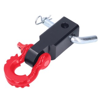 Solid Trailer Arm Off-Road Vehicle Rear Bumper Modified Traction Connector, Color: Black Red