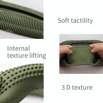 Non-slip Wear-resistant Fire Pattern Silicone Car Steering Wheel Cover, Size: 36-42cm(Army Green)