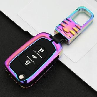 Car Luminous All-inclusive Zinc Alloy Key Protective Case Key Shell for Hyundai F Style Folding 3-button (Colour)