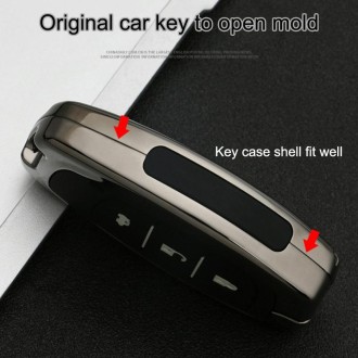 Car Luminous All-inclusive Zinc Alloy Key Protective Case Key Shell for Hyundai F Style Folding 3-button (Colour)