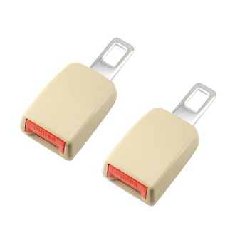 2 PCS Universal Car Seat Belt Extension Buckle(Khaki)