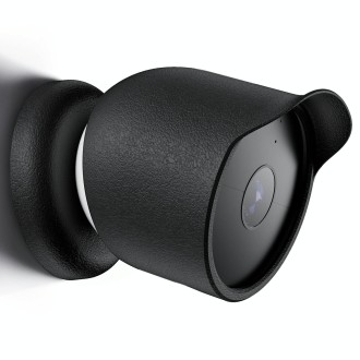 For Google Nest Camera Outdoor Silicone Water-Resistant Protective Cover(Black)