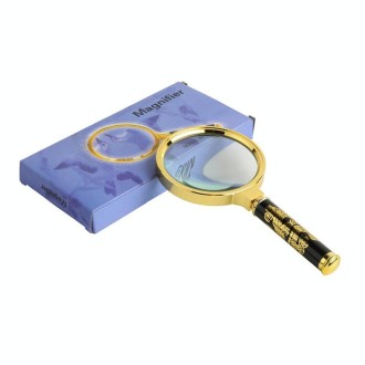 2pcs Elderly Reading Books Handheld Magnifier, Diameter:60mm(Removable Handle)