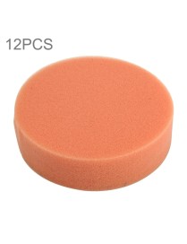 12 PCS Car Wax Sponge Round Sponge High-density Sponge,Size:9.8*9.8cm