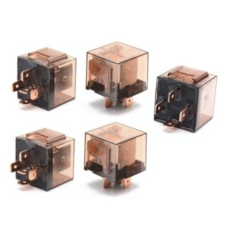 5 PCS 100A Automotive Relay With Indicator Light(12V 4 Plug 100A)