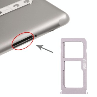 SIM Card Tray + SIM Card Tray / Micro SD Card Tray for Nokia 8 / N8 TA-1012 TA-1004 TA-1052 (Silver)