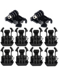 10 PCS ST-06 Basic Strap Mount Surface Buckle for GoPro Hero11 Black / HERO10 Black /9 Black /8 Black /7 /6 /5 /5 Session /4 Ses