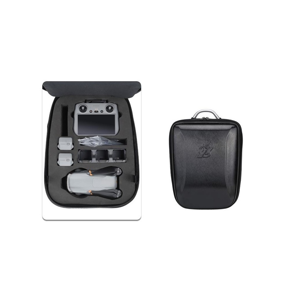 For DJI AIR 3 Hard Shell Storage Bag Portable Protective Backpack(Black)