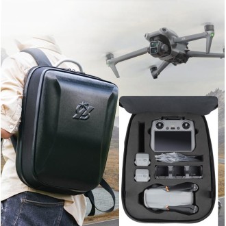 For DJI AIR 3 Hard Shell Storage Bag Portable Protective Backpack(Black)