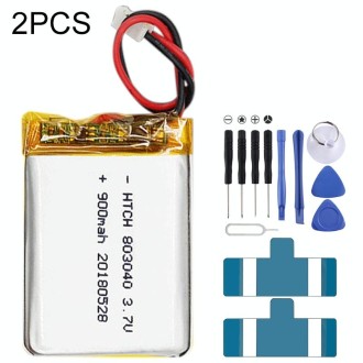 2pcs 803040 900mAh Li-Polymer Battery Replacement