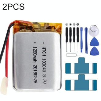 2pcs 103040 1200mAh Li-Polymer Battery Replacement