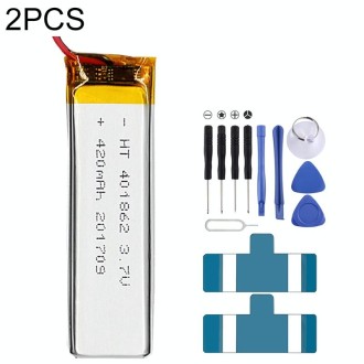 2pcs 401862 420mAh Li-Polymer Battery Replacement