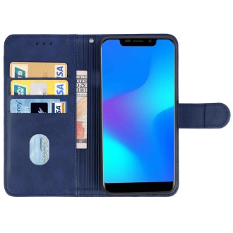 Leather Phone Case For DOOGEE X70(Blue)