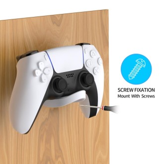 For PS5 2pcs Headset Hooks Host Console Gamepad Storage Side Bracket(White)