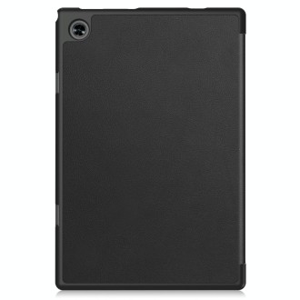 For Teclast M40 Pro 2023 Custer Pure Color 3-Fold Holder Leather Tablet Case(Black)