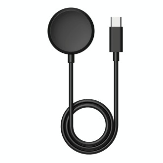 For Google Pixel Watch Type-C Port Smart Watch Magnetic Charging Cable, Length: 1m(Black)