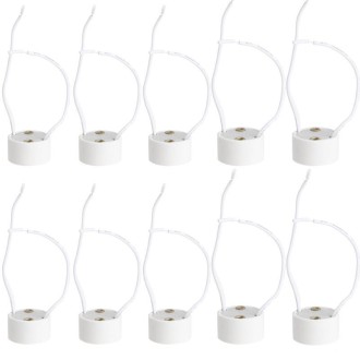 10PCS GU10 Socket LED Bulb Halogen Lamp Holder Base Ceramic Wire Connector for all GU10 Lamp